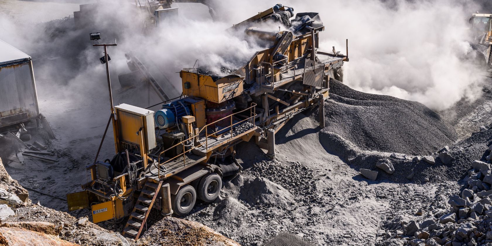 picture of diamond mining machine in quarry