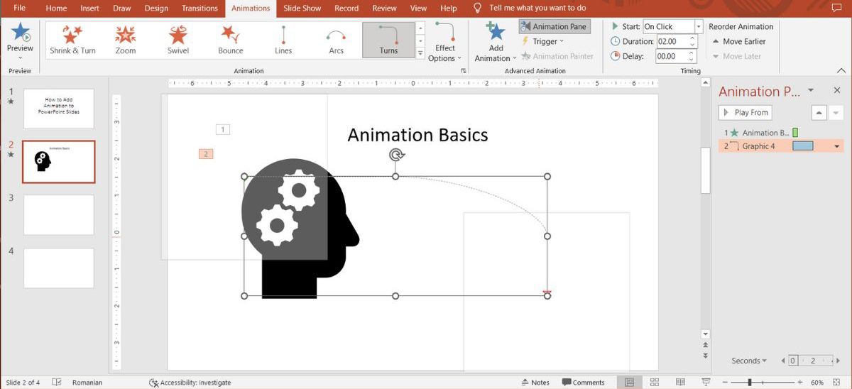 PowerPoint motion path animations