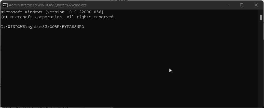 oobe bypass nro command prompt