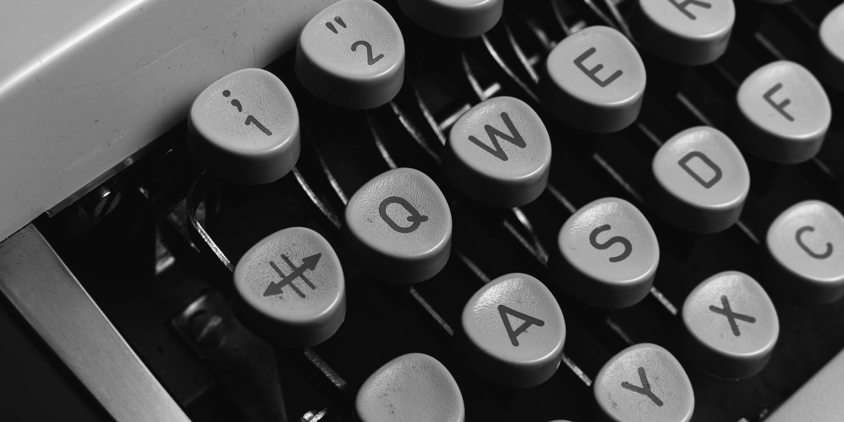 Close up of typewriter