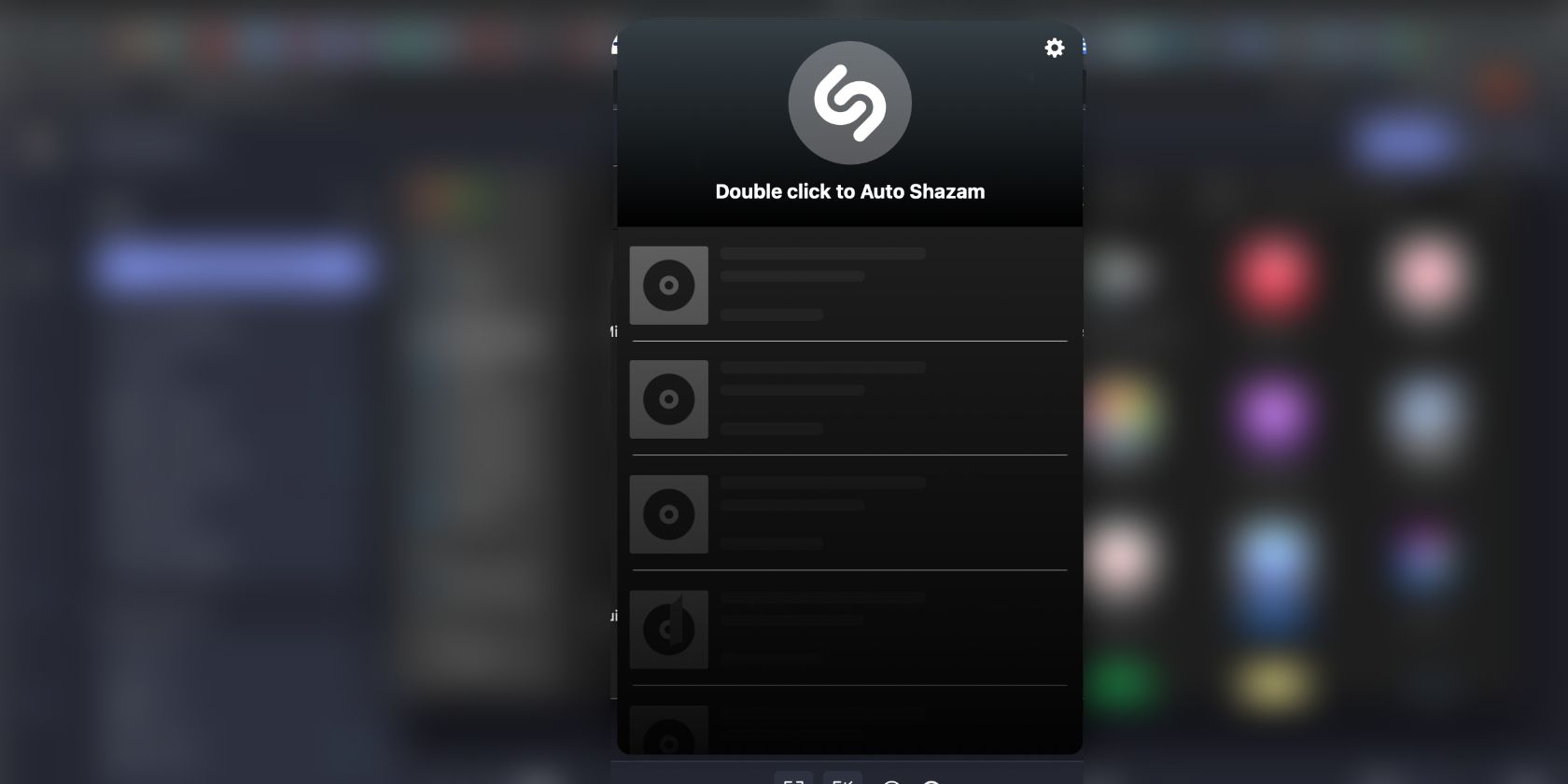 screenshot of shazam app on desktop