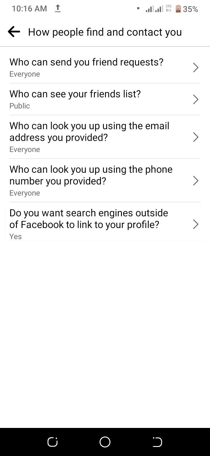 screenshot showing how people can find you page