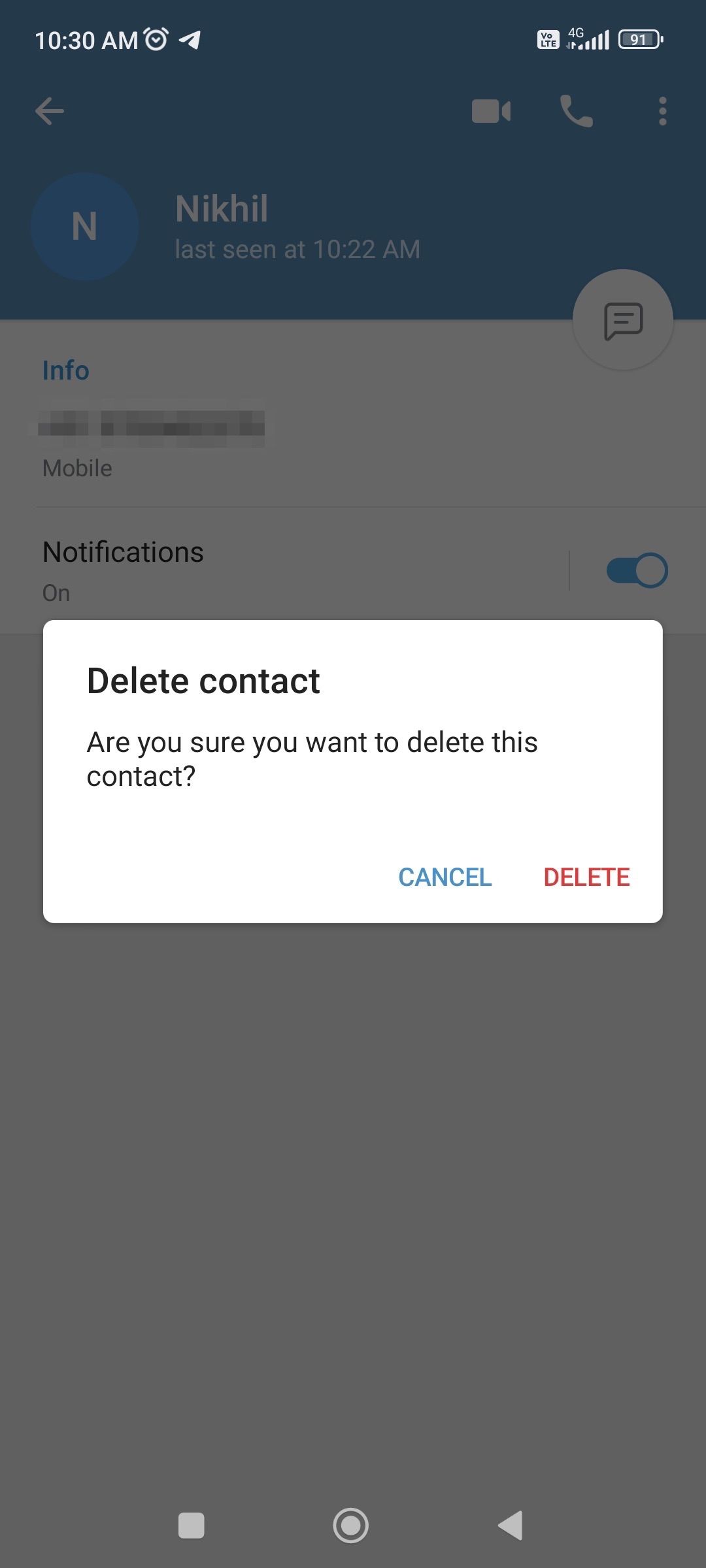 How to Delete Contacts on Telegram