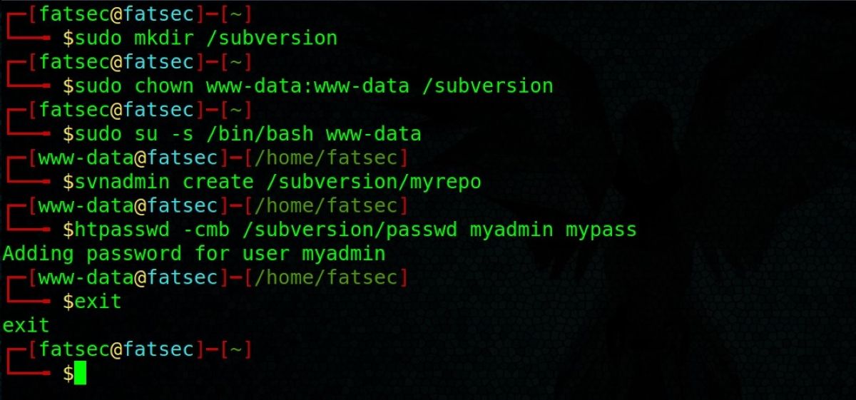 subversion-repository-create-and-user-password
