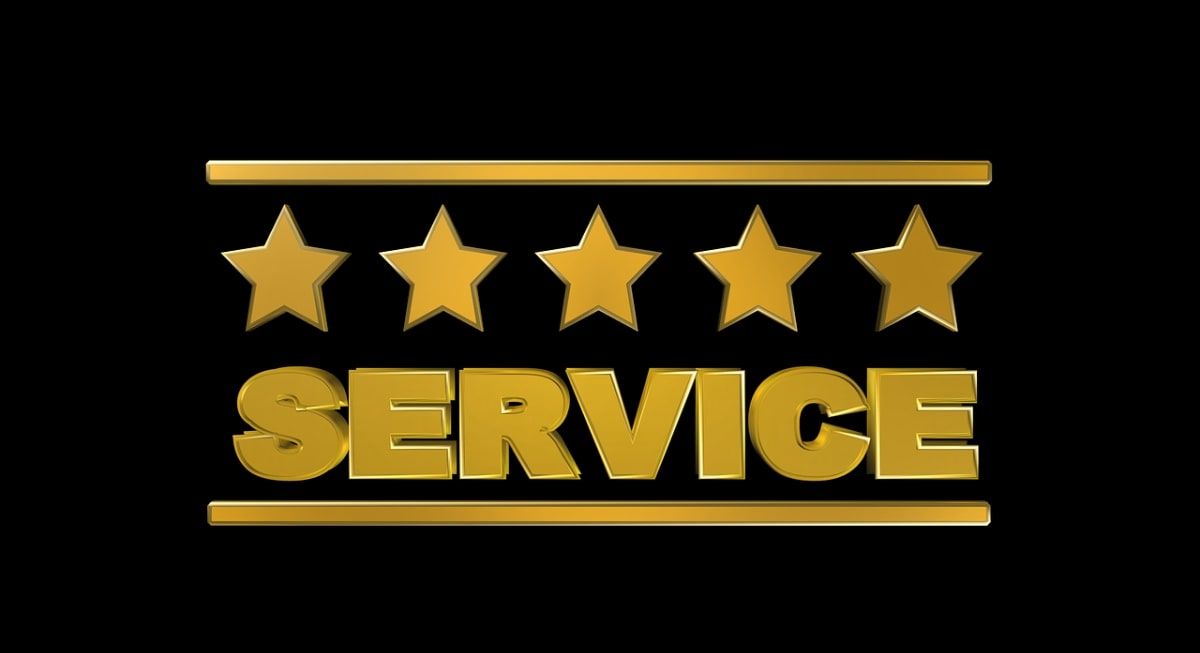 A five star service illustration