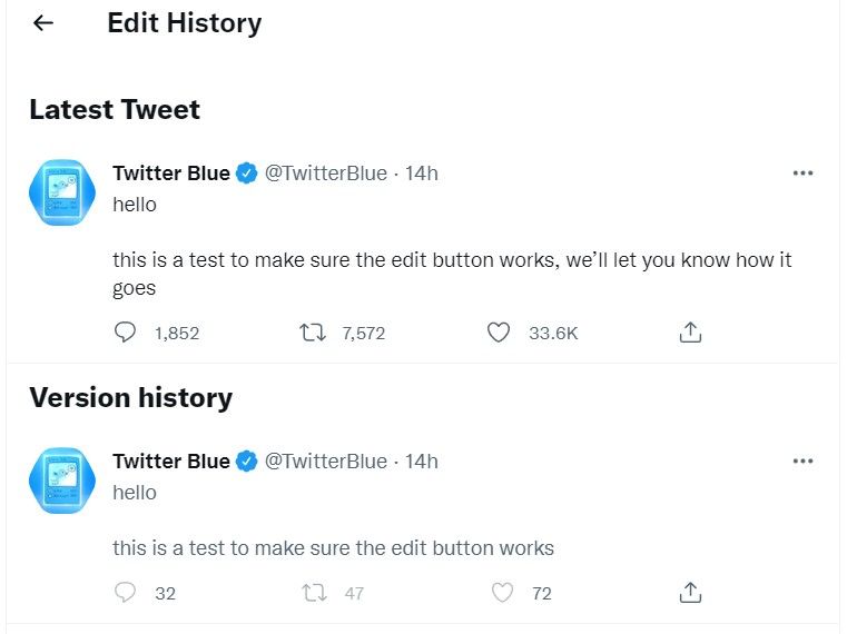 twitter first edited tweet revision history