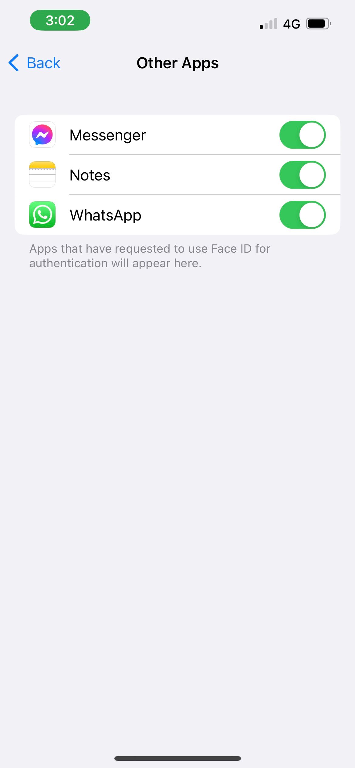 lock apps with face id on iphone