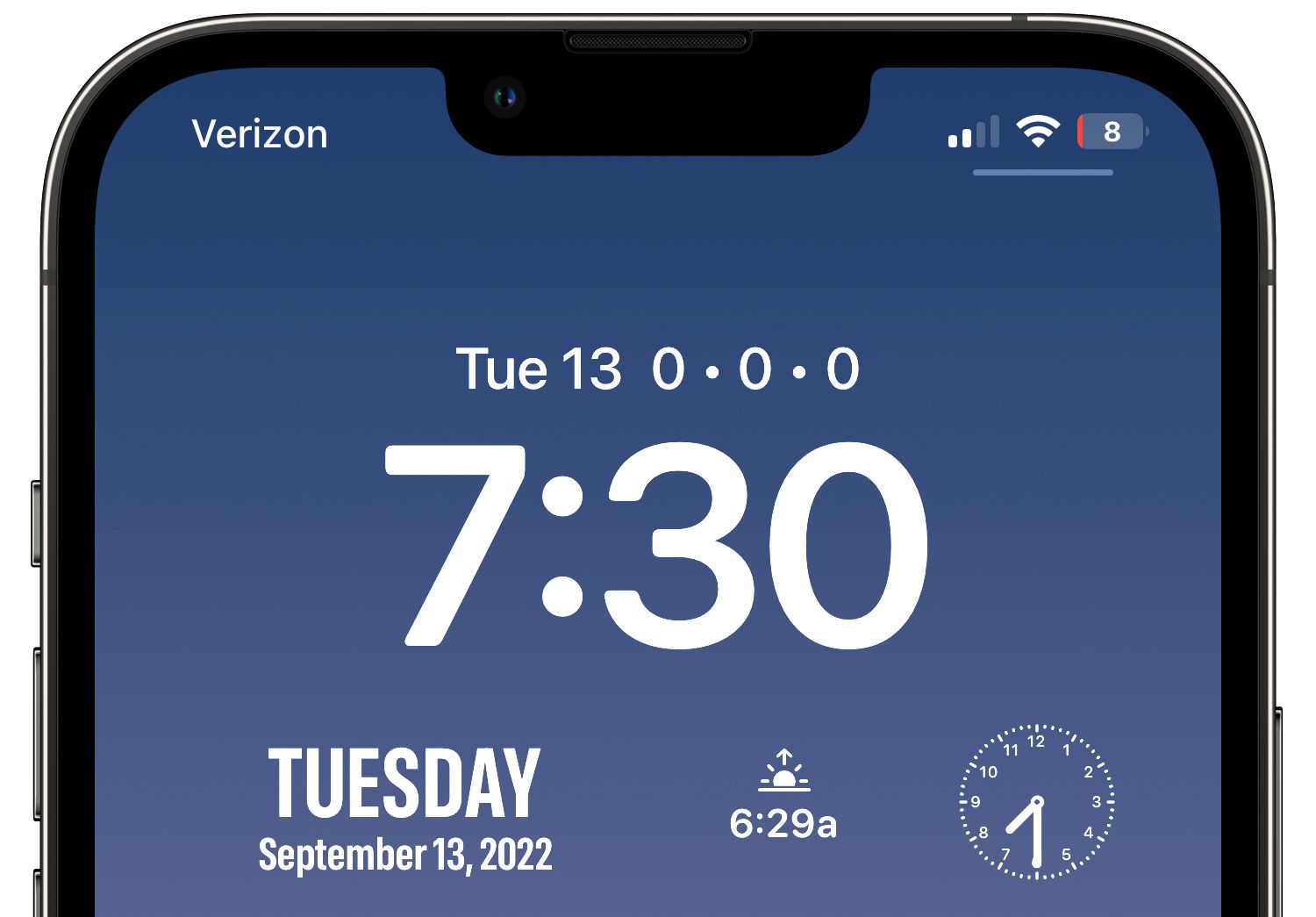 android countdown widget lock screen