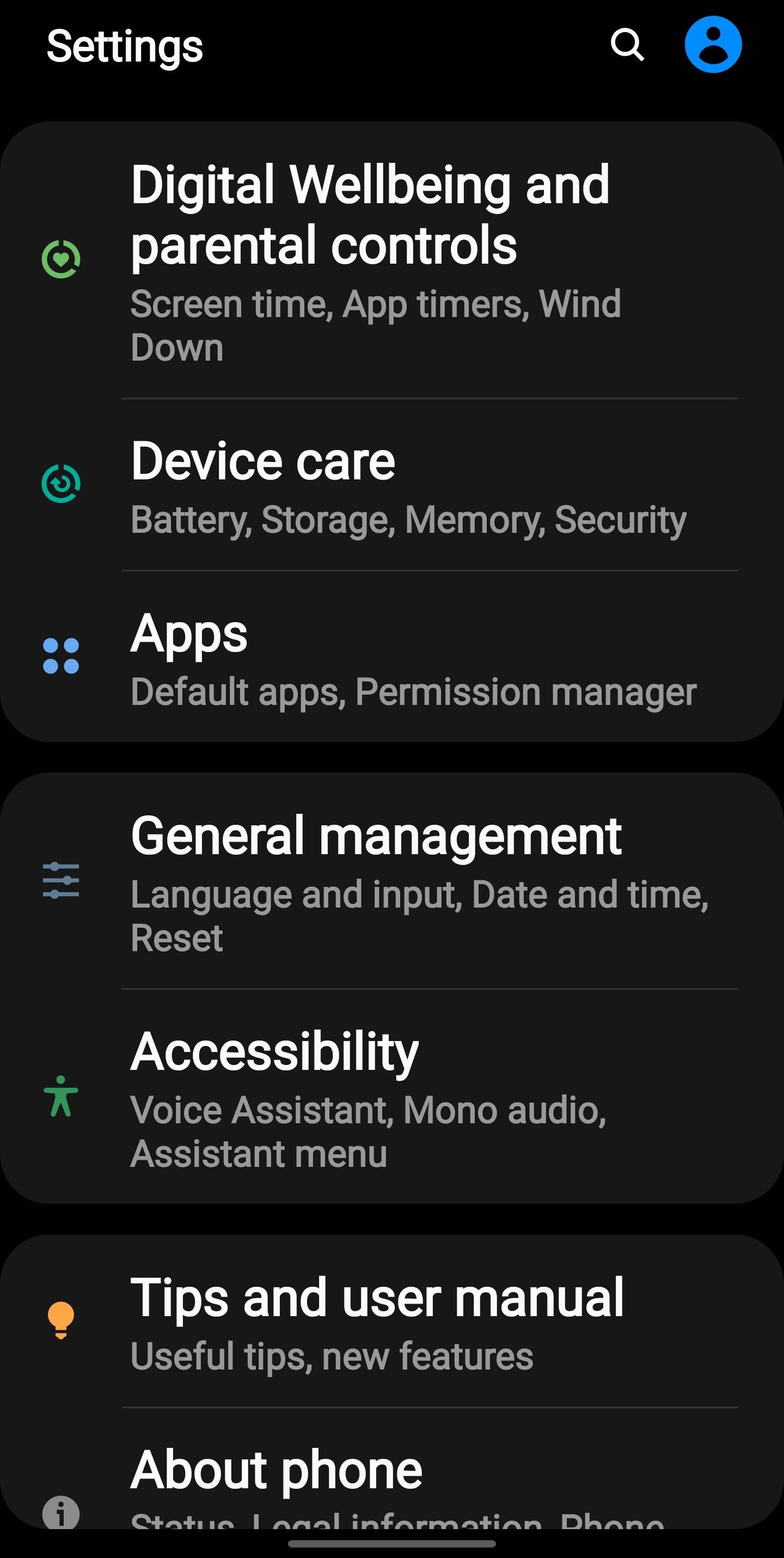 Opening the Apps Option in the Settings App for Android