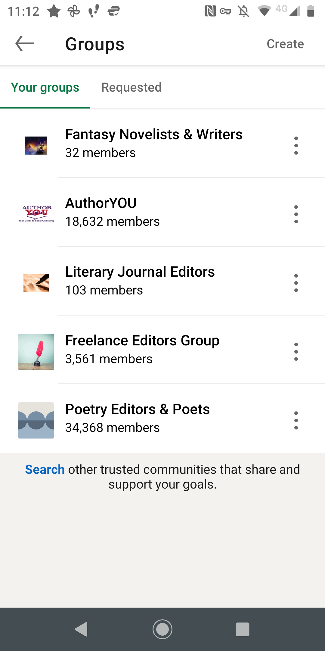 Screenshot linkedin groups