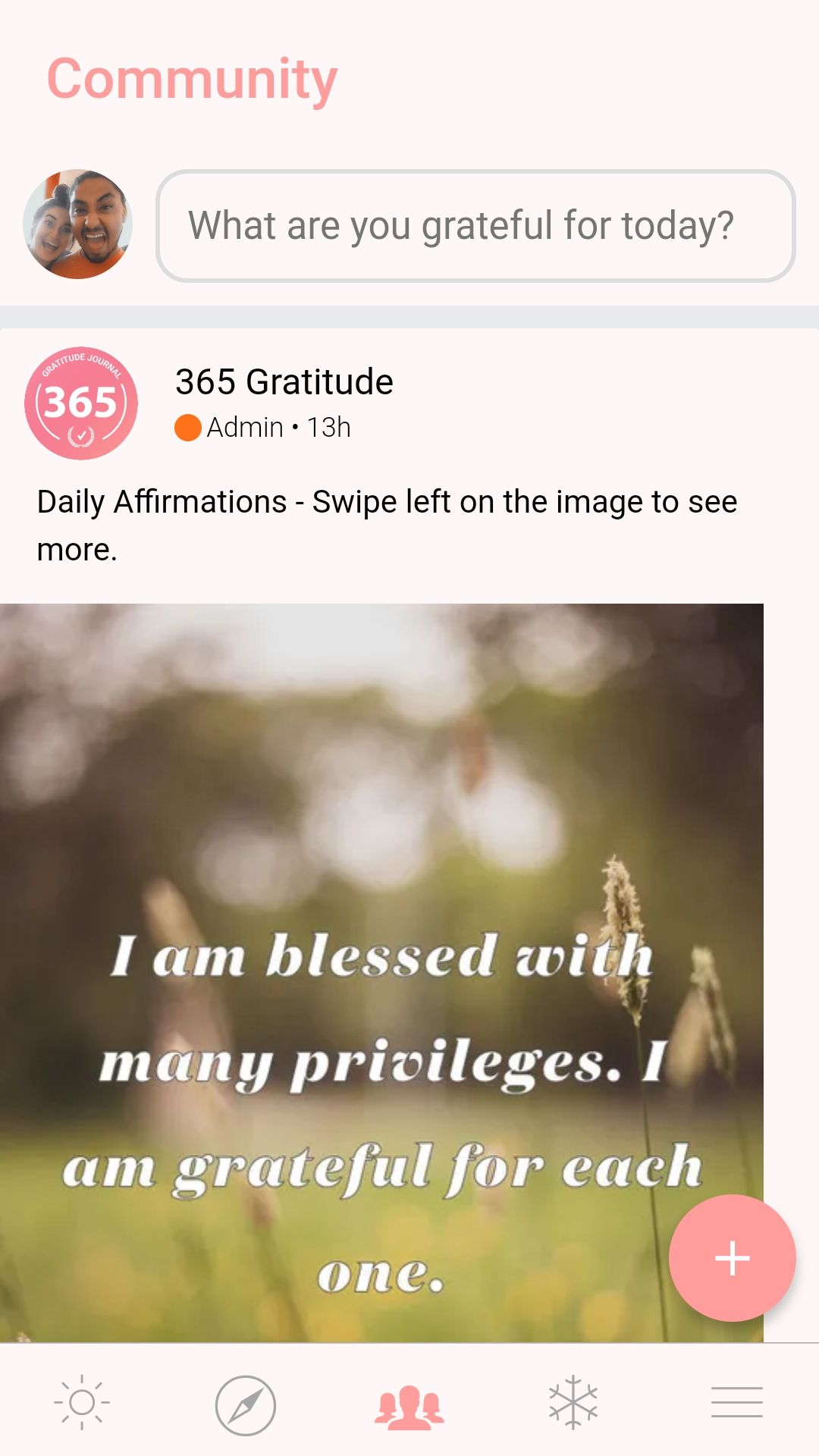 365 Gratitude mobile journaling app community