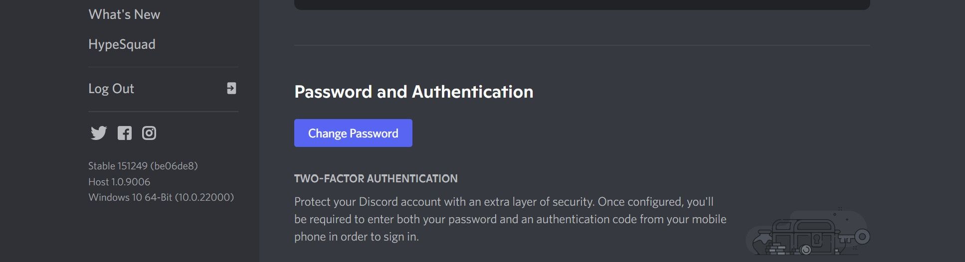 بررسی نسخه Discord در تنظیمات کاربر Discord در ویندوز