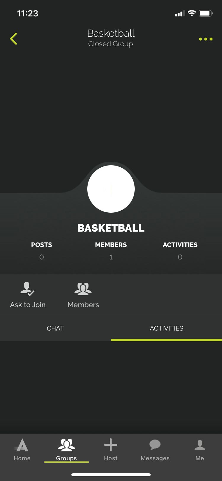 ATLETO app basketball group