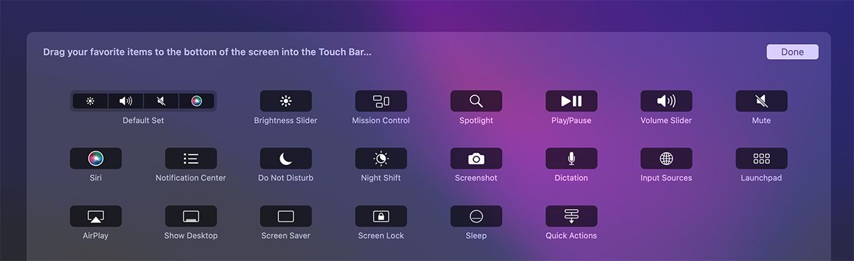 Adding Shortcut for Snipping Tool to Mac's Touch Bar