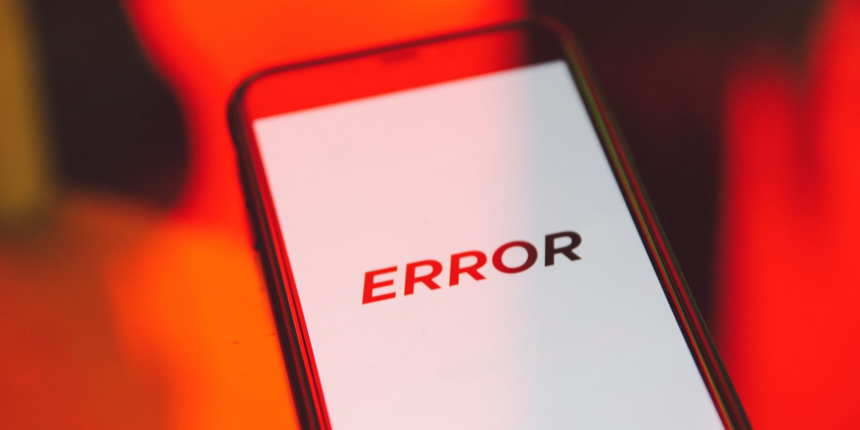 Error message on phone