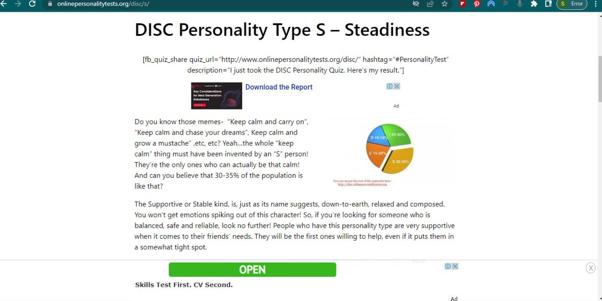 DISC personality test in career profiling