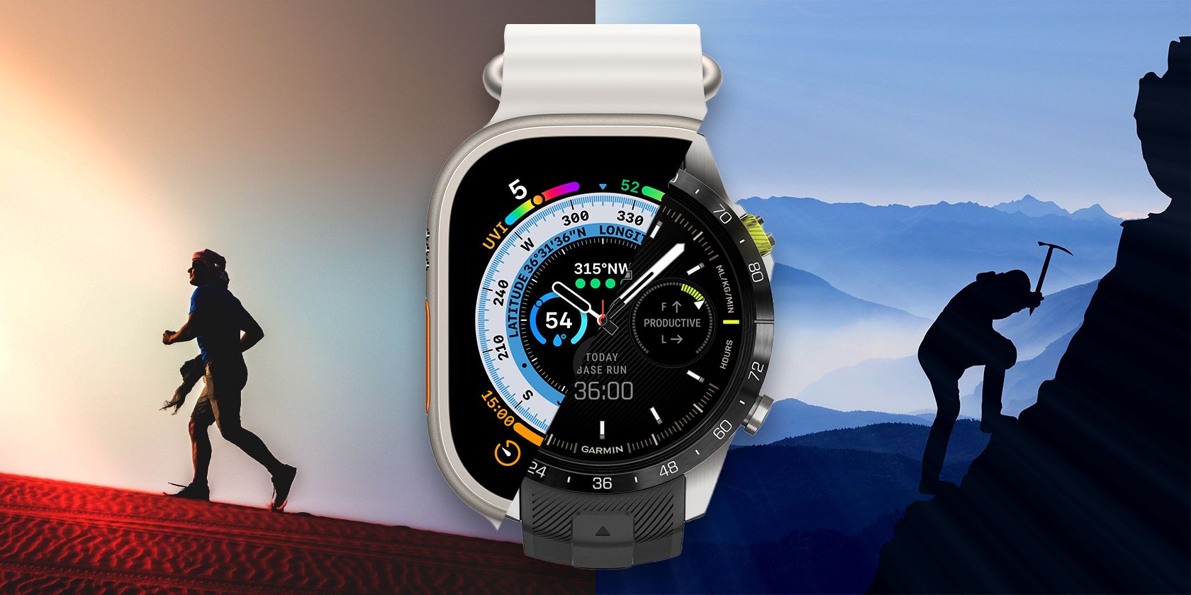 Apple Watch Ultra vs Gamin MARQ desert mountain image 