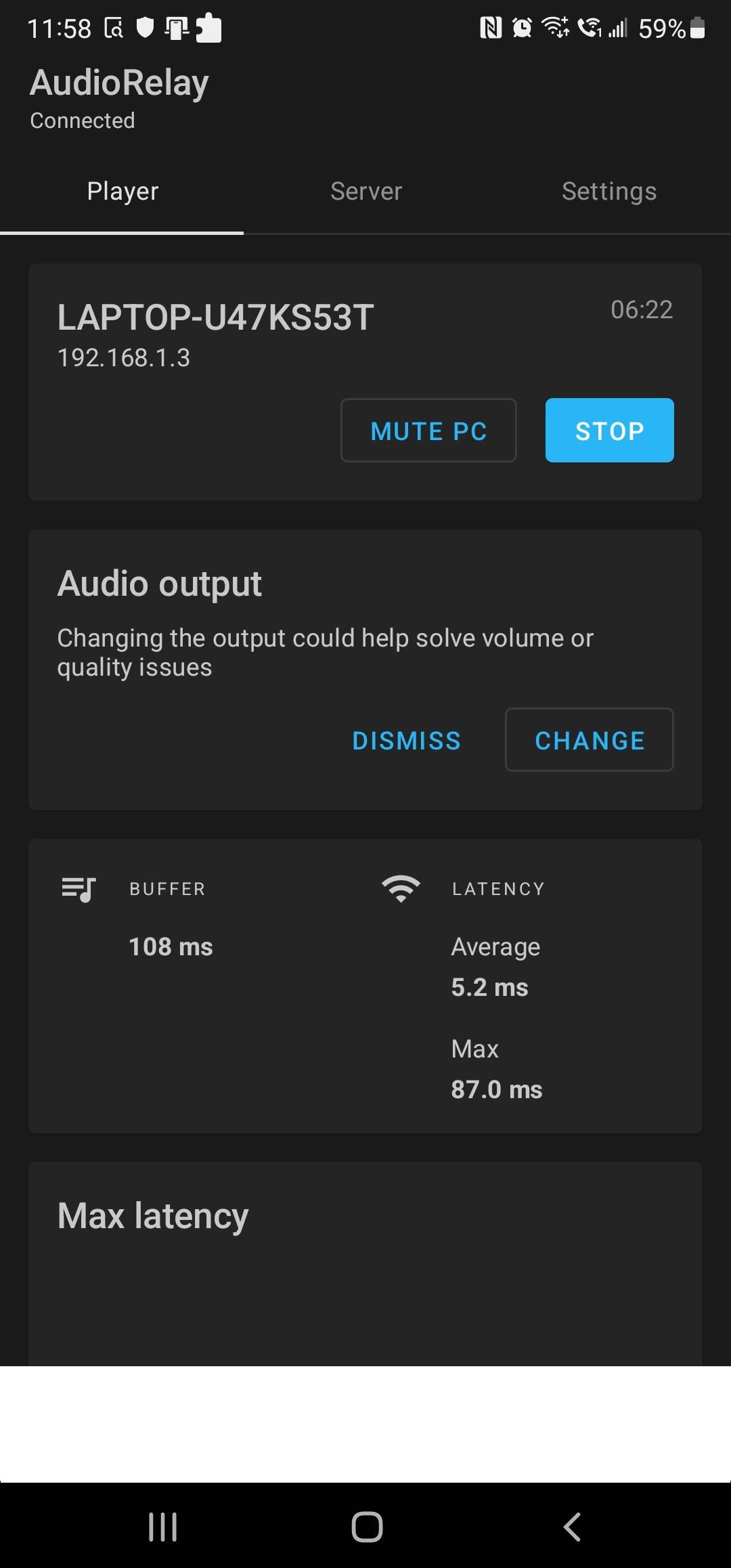 Audiorelay android stop streaming