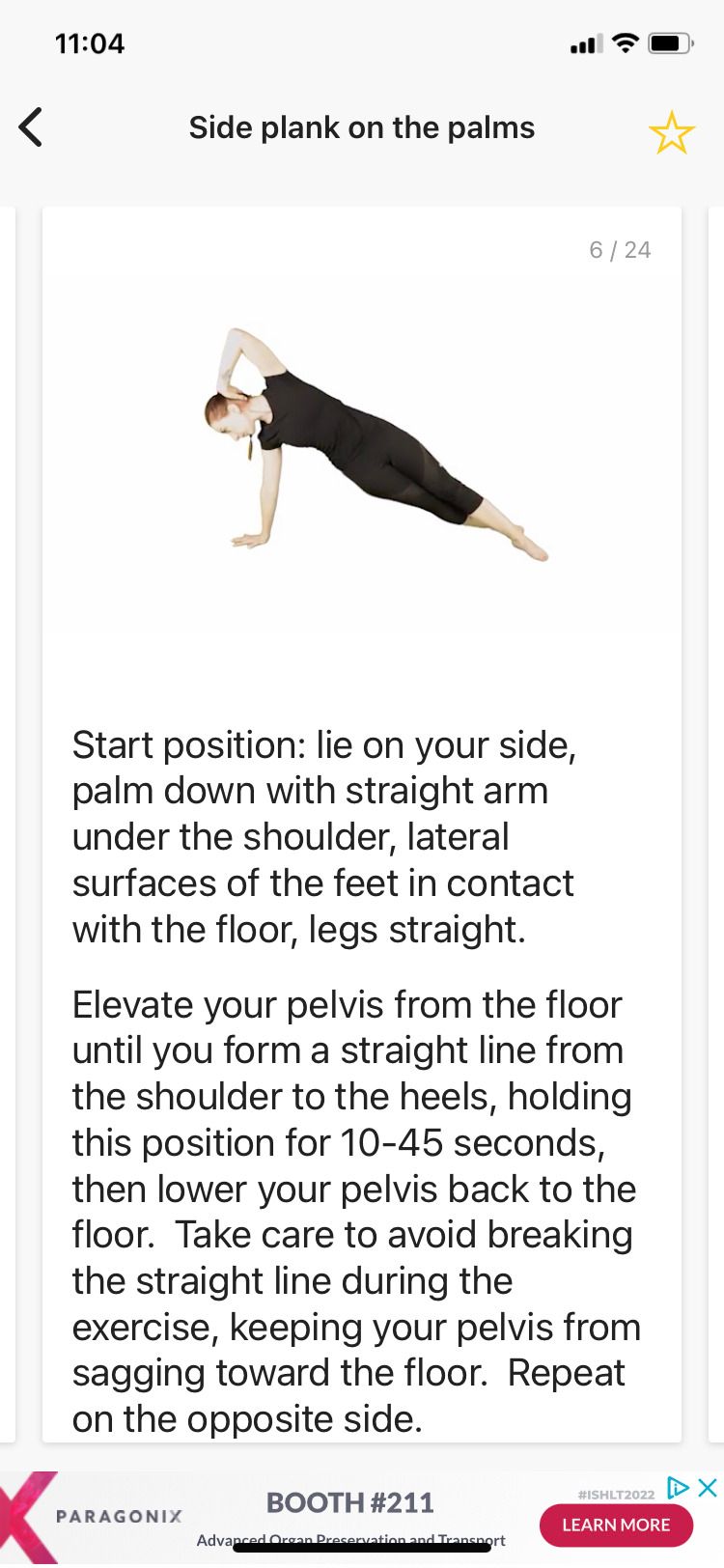 Back Pain Exercises at Home app side plank