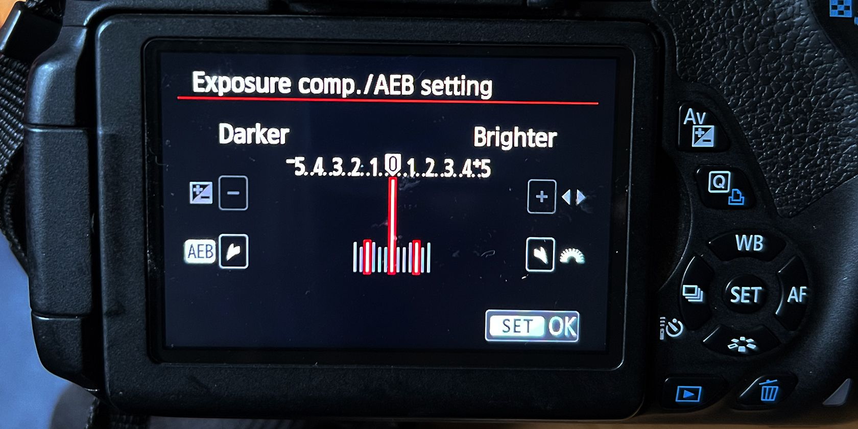 Canon DSLR AEB settings.