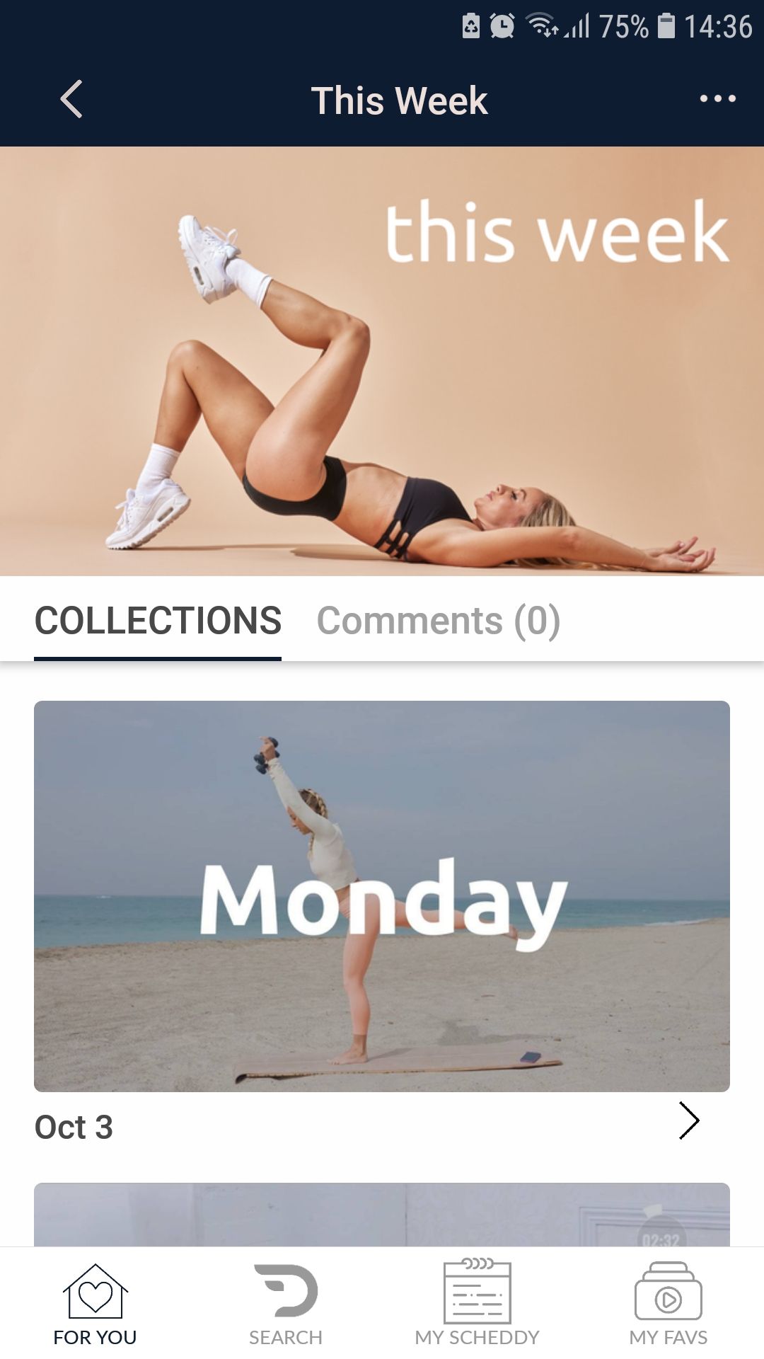 Barre Definition mobile workout app this week