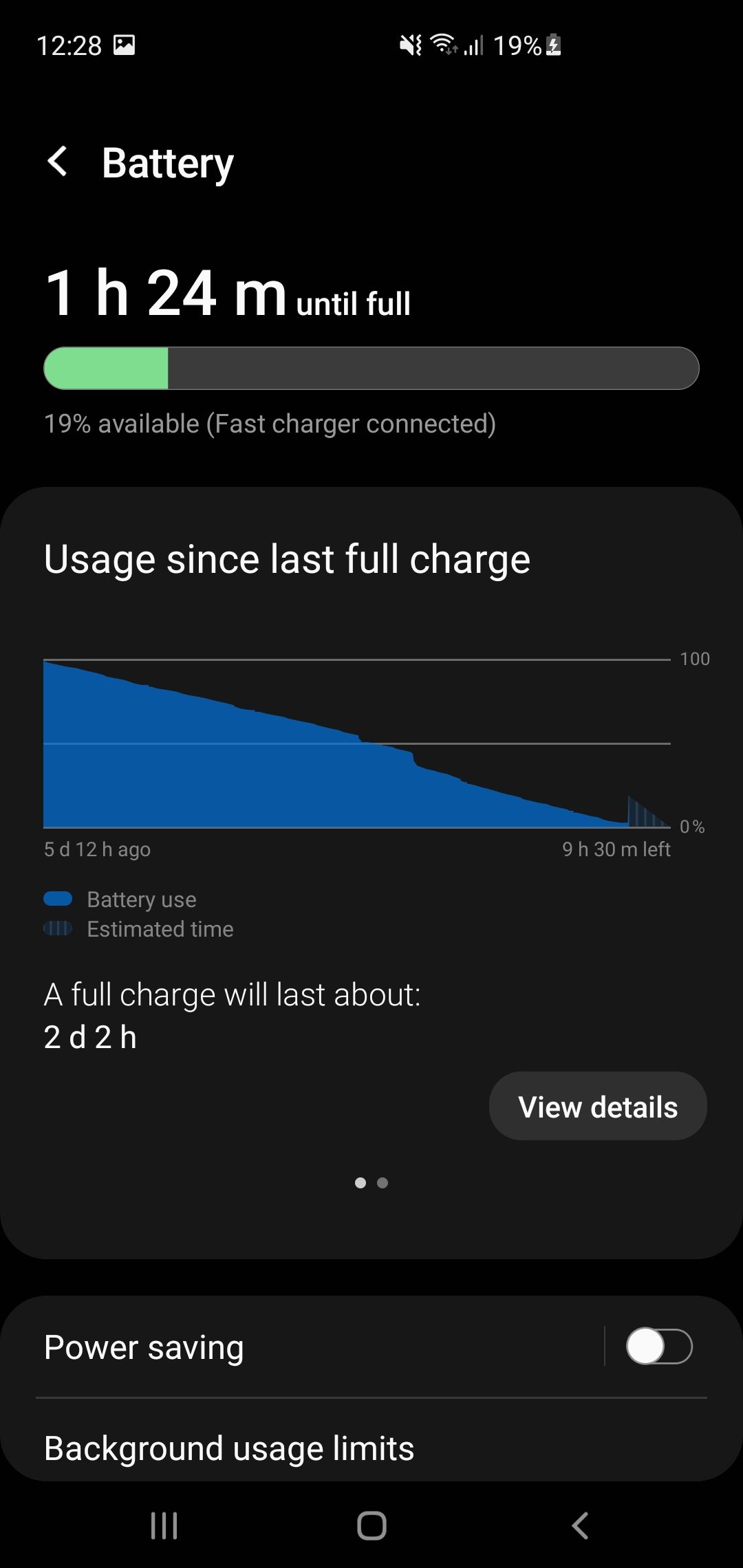 Battery of Android device