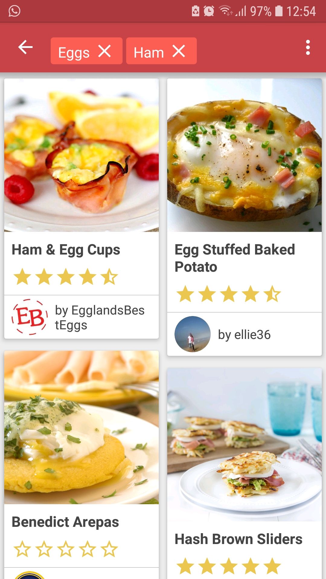 BigOven mobile breakfast recipe app recipe finder