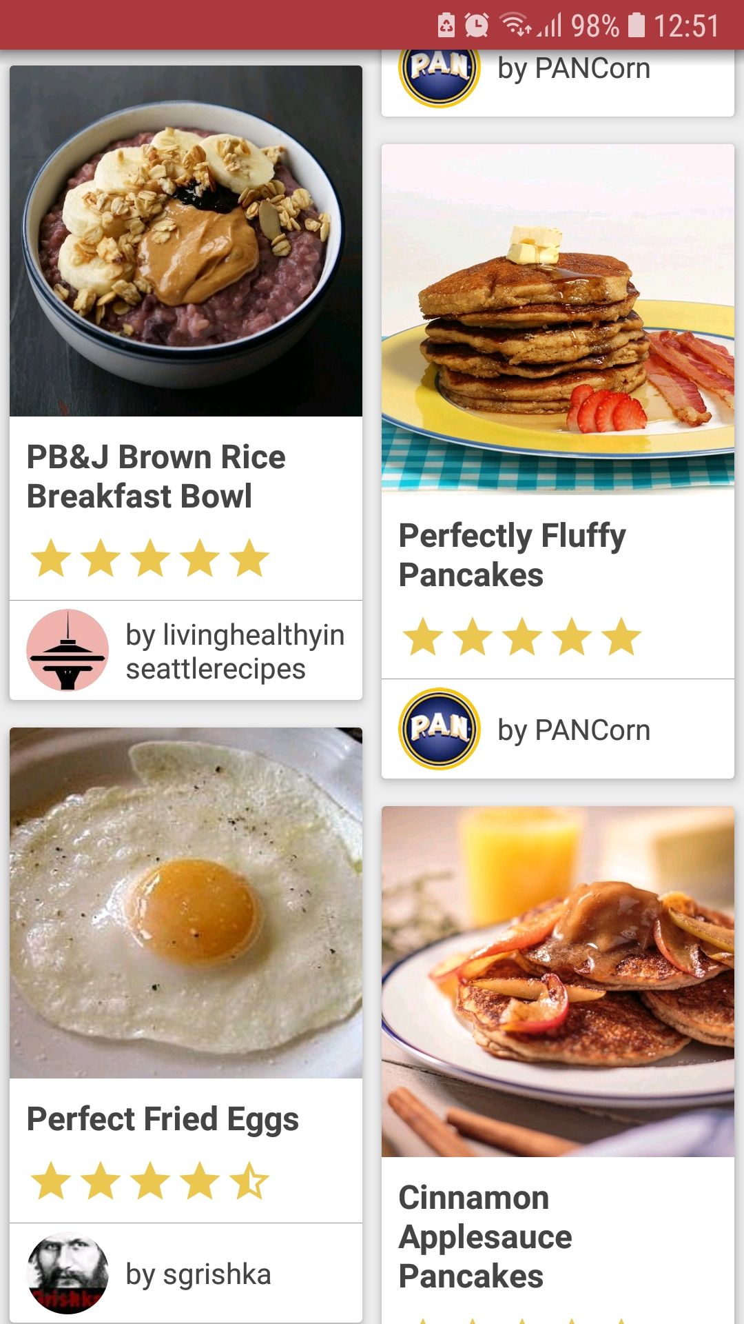 BigOven recipes mobile breakfast recipe app
