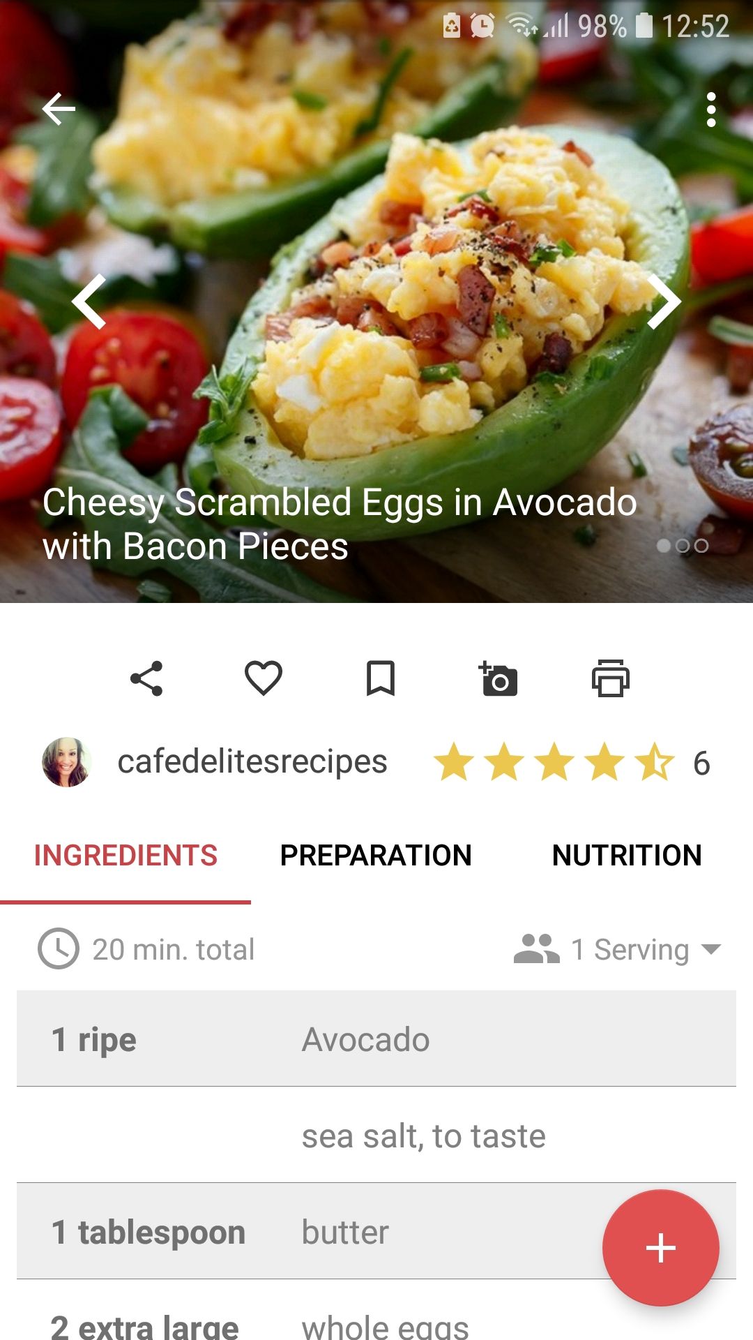 BigOven mobile breakfast recipe app