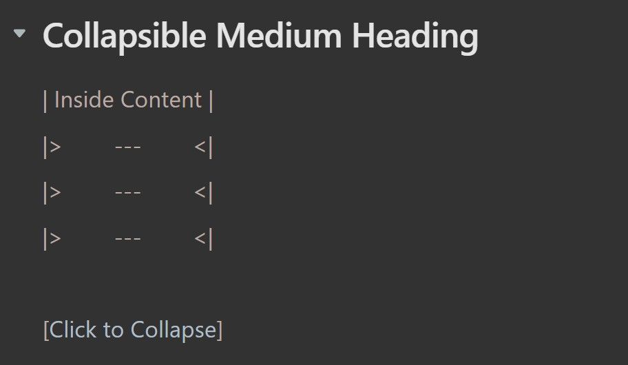 Demonstrating Collapsible Headings in Nimbus Note