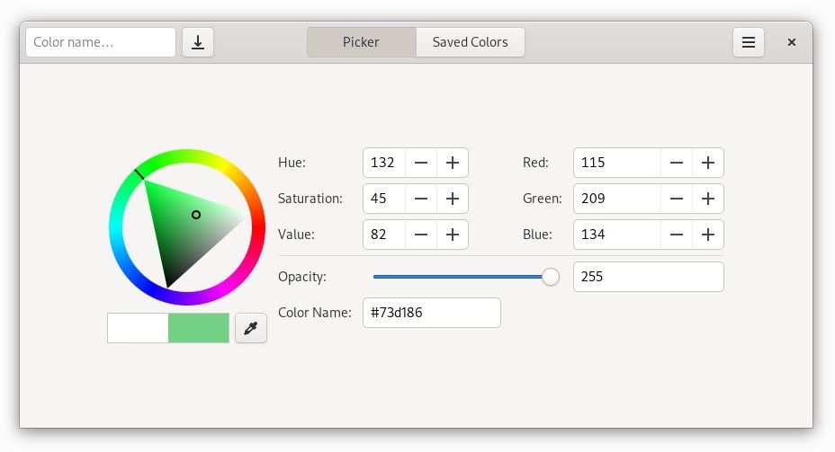 Application de sélection de couleurs pour GNOME
