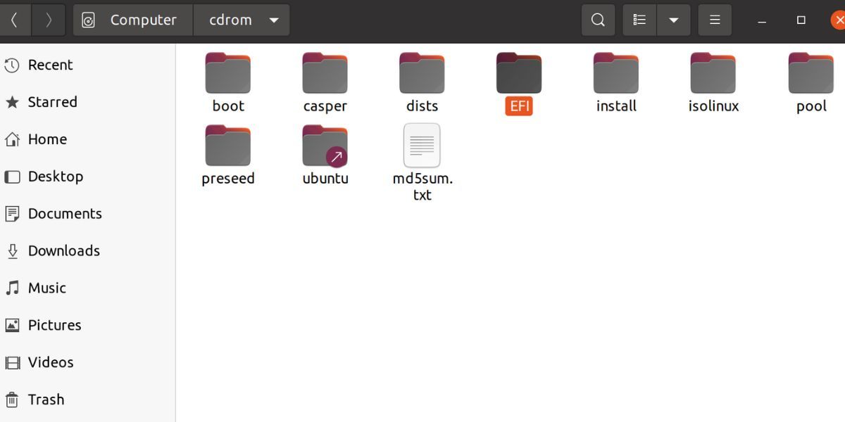 Copying EFI Folder From the Ubuntu Bootable Drive
