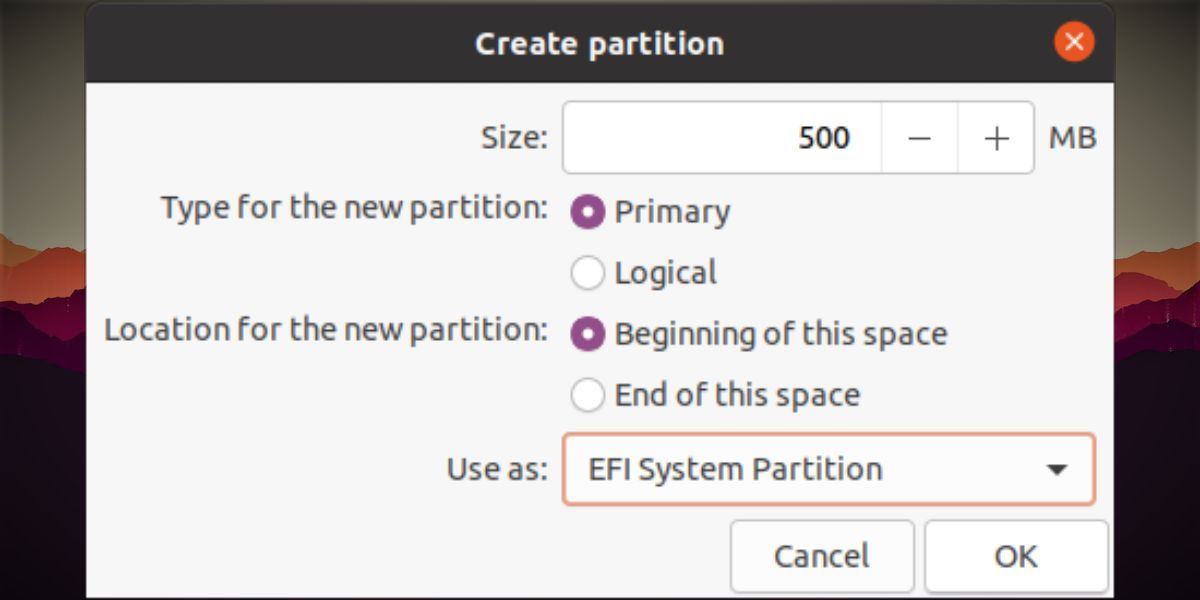 Create EFI Partition on a USB Drive 