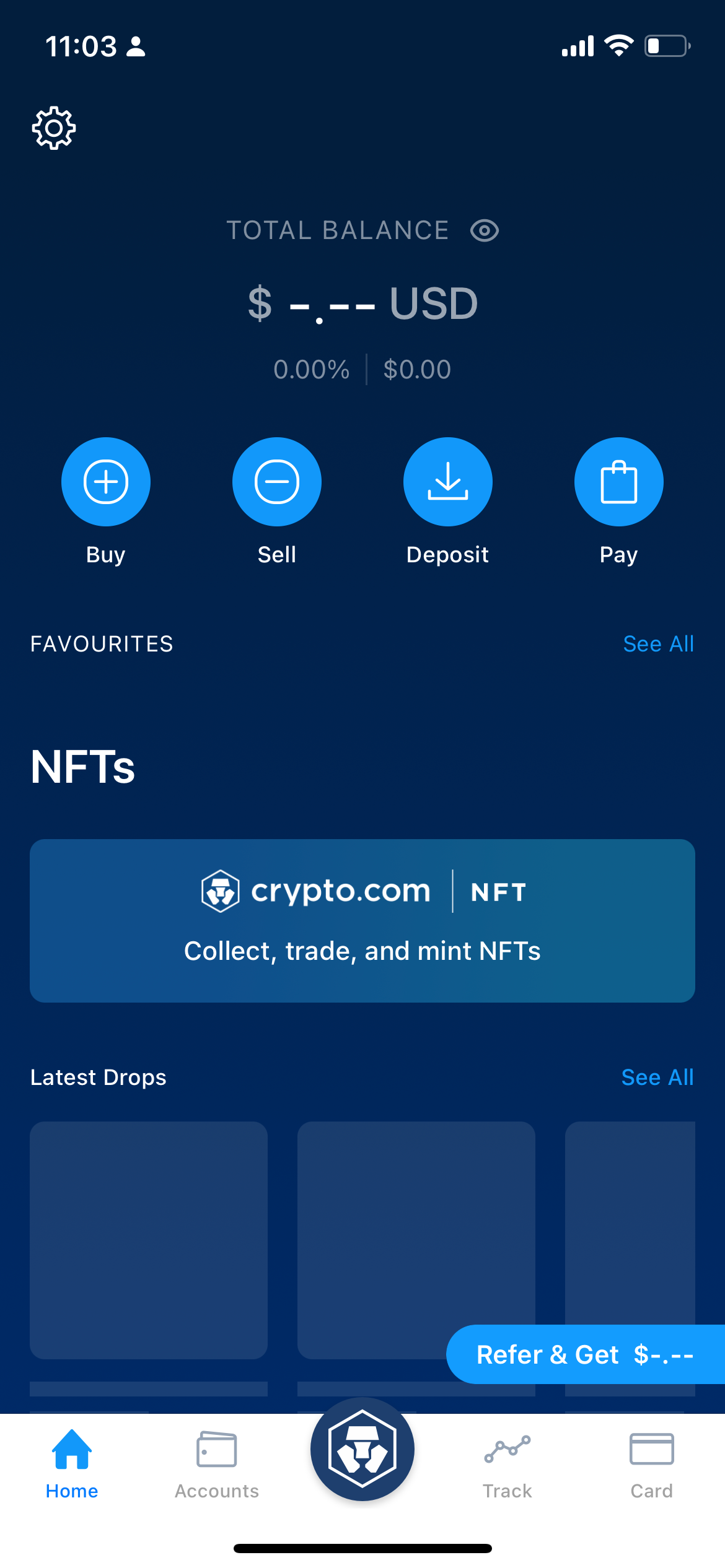 Crypto.com screenshot of homepage