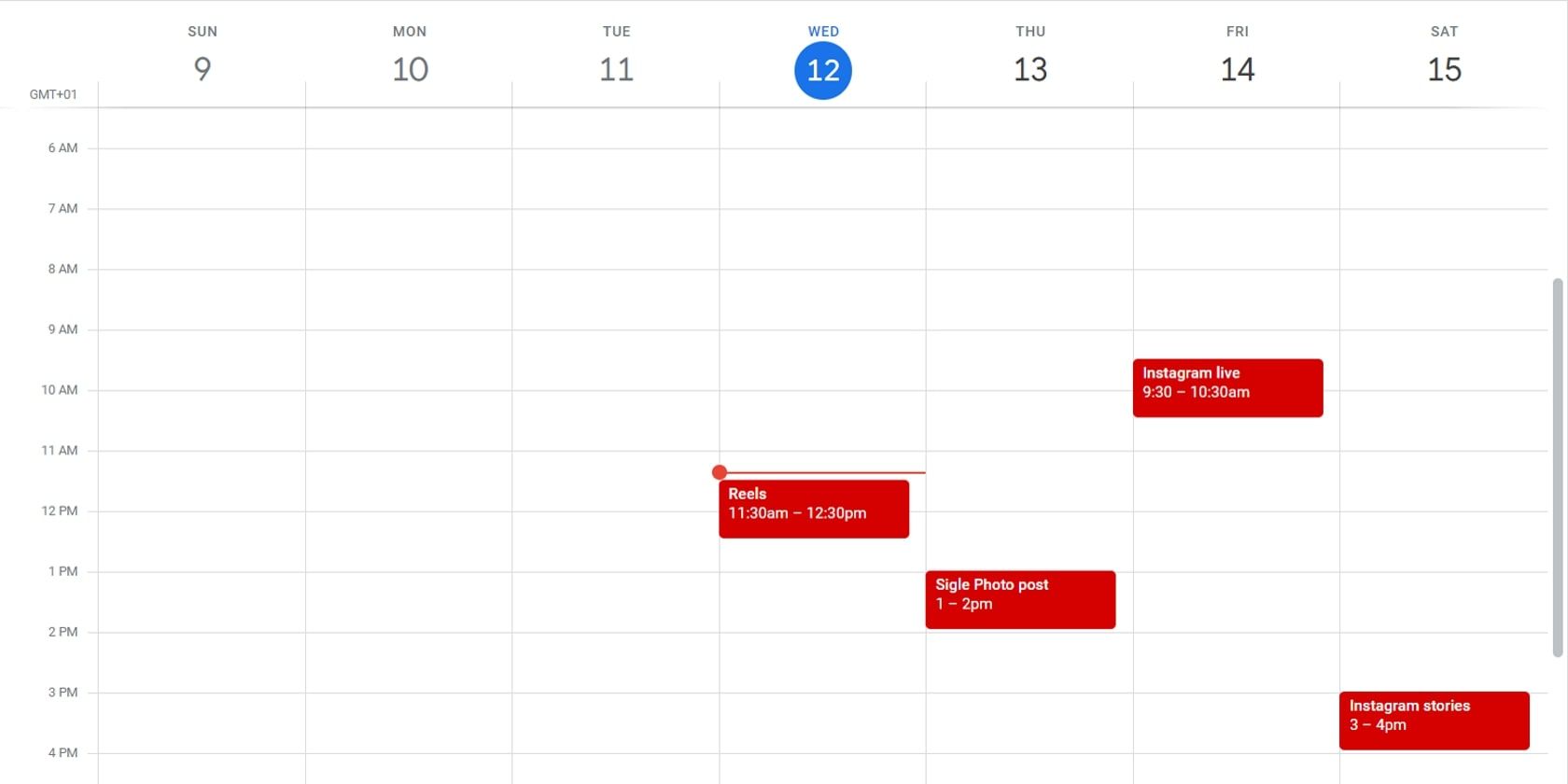 Screenshot shwoing how to create publishing schedule