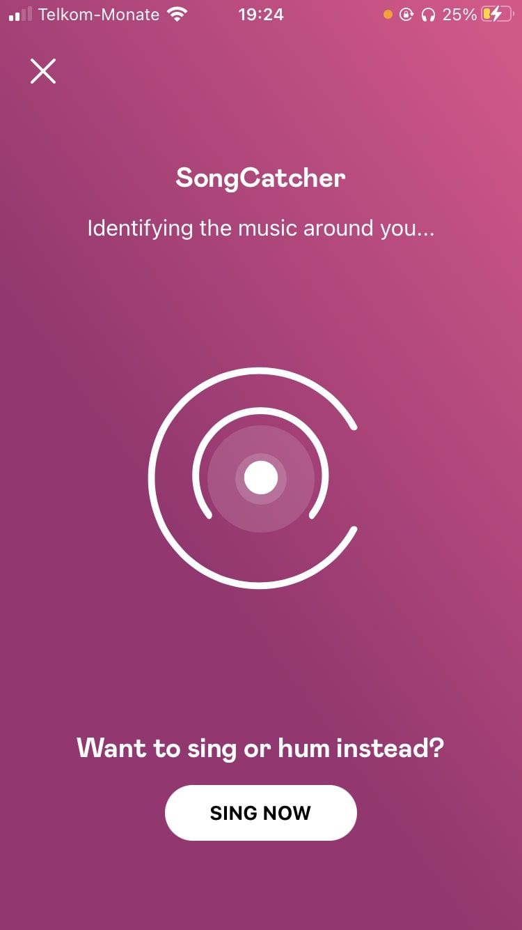 صفحه جستجوی آهنگ در برنامه Deezer