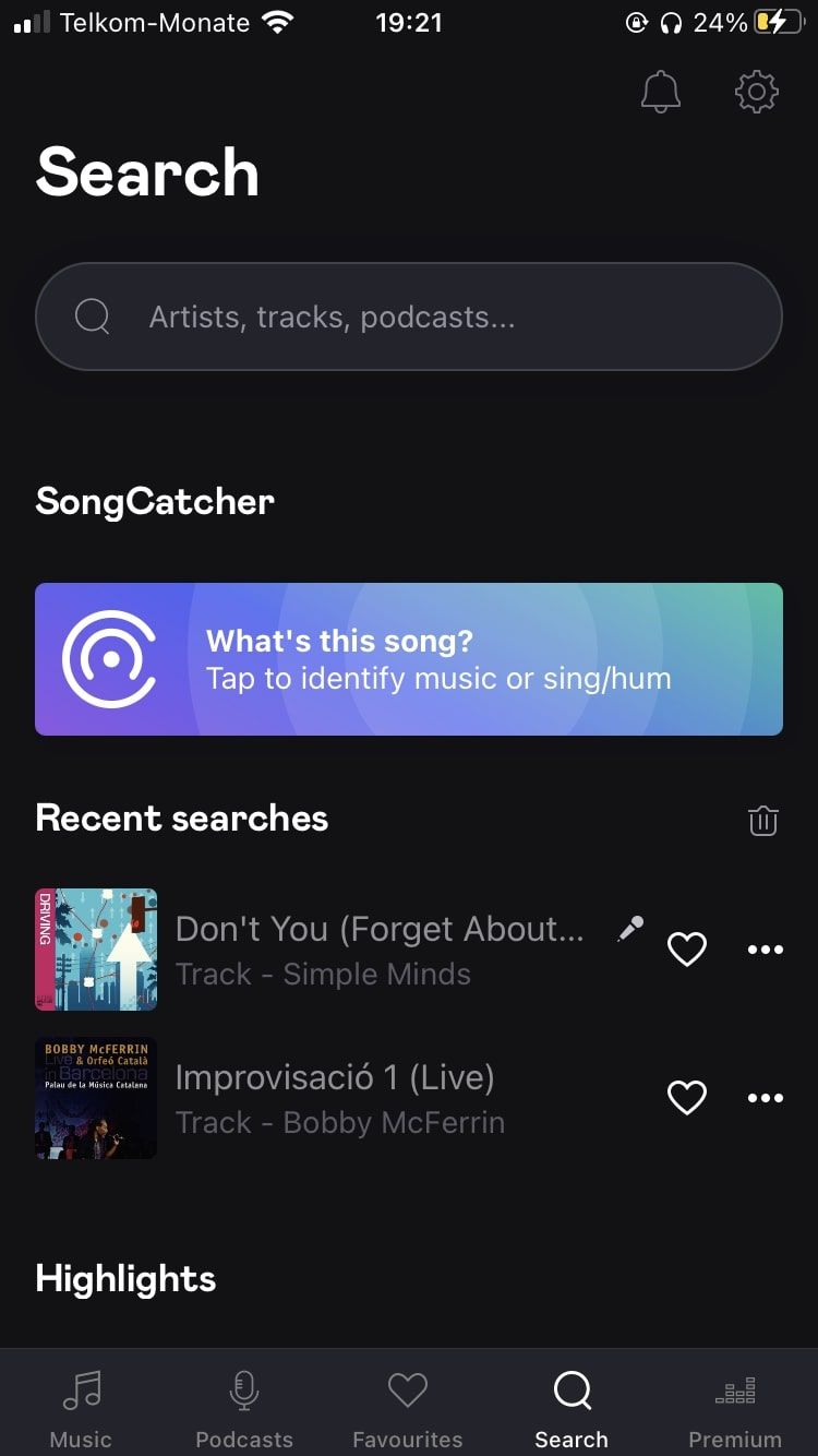صفحه SongCatcher Deezer