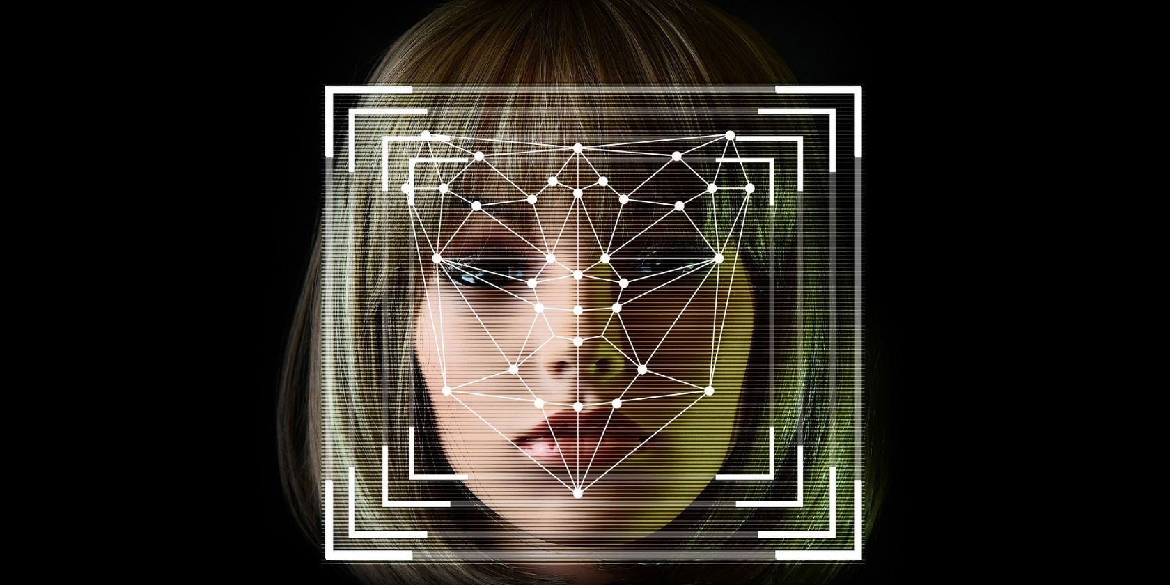 Face Detection Scan Image of a Woman