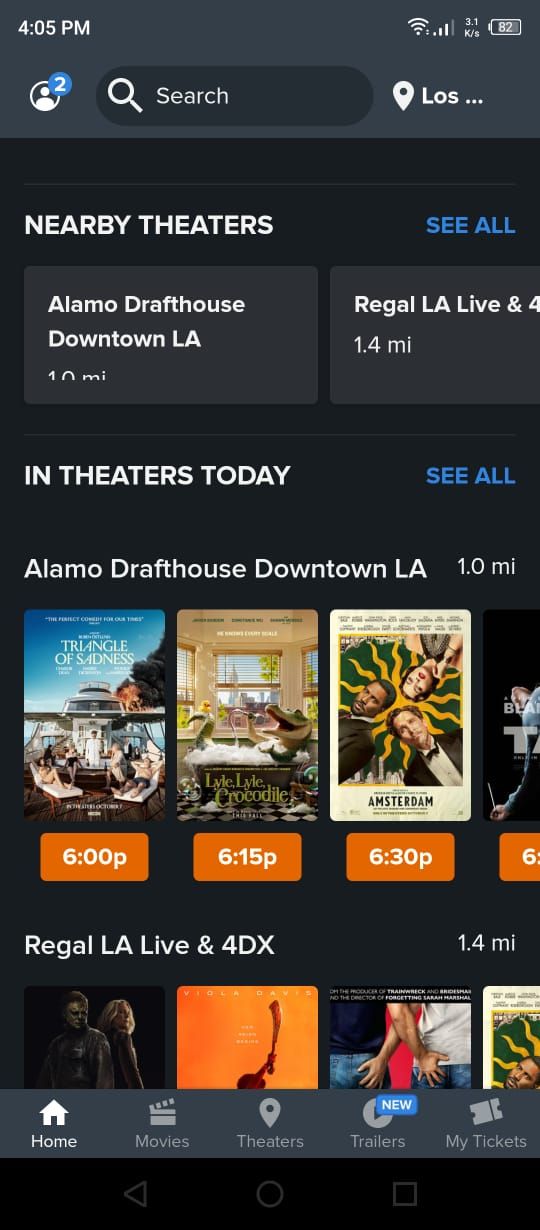 Fandango - Theaters and In Theaters Today Info on the Home Page