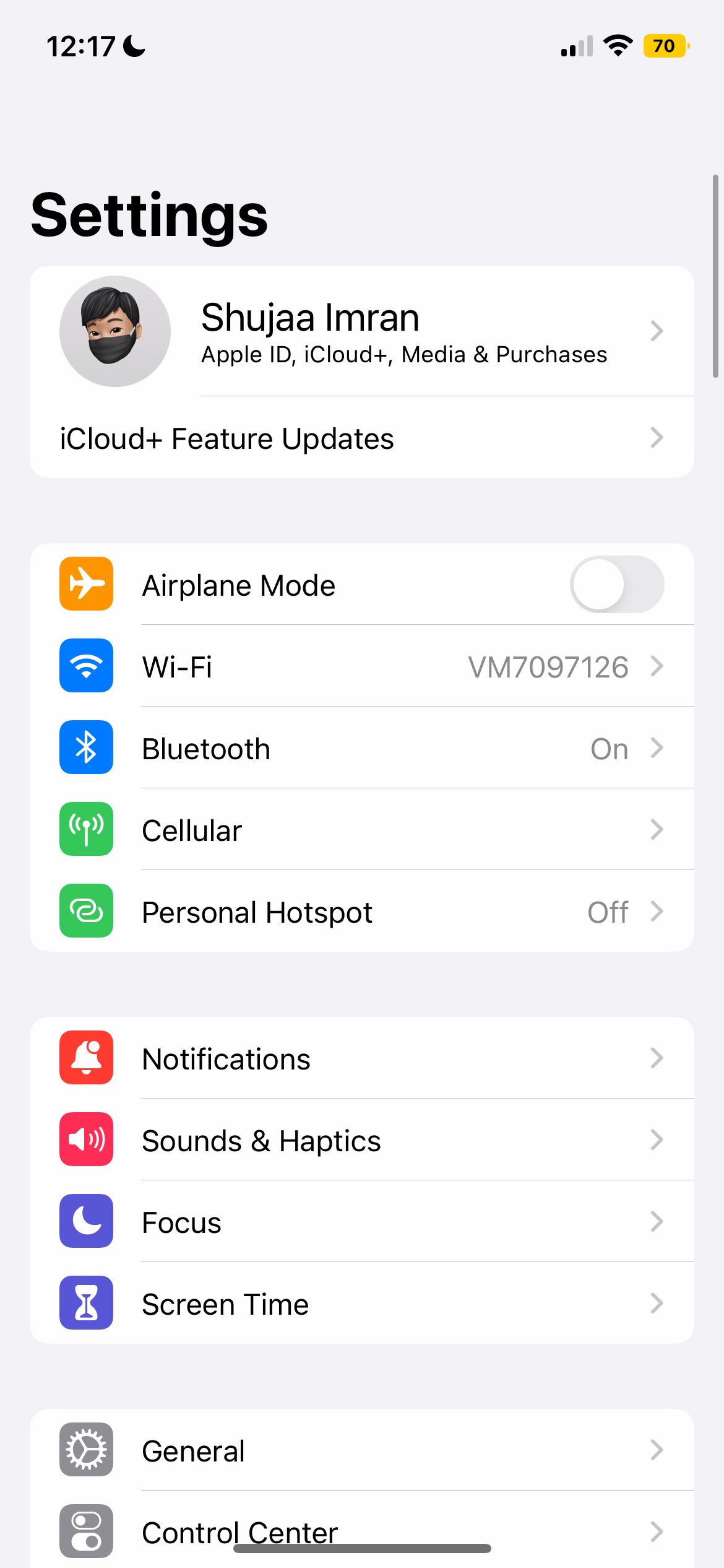 how to show apple id on iphone