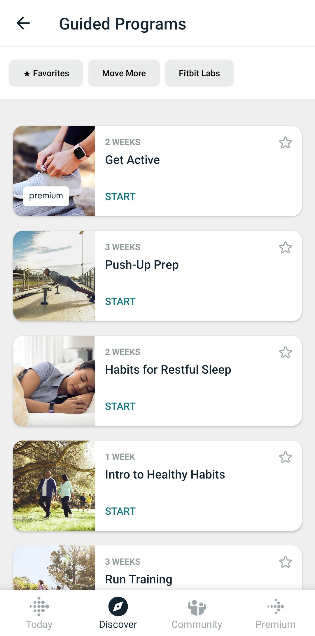 Fitbit Guided Programs