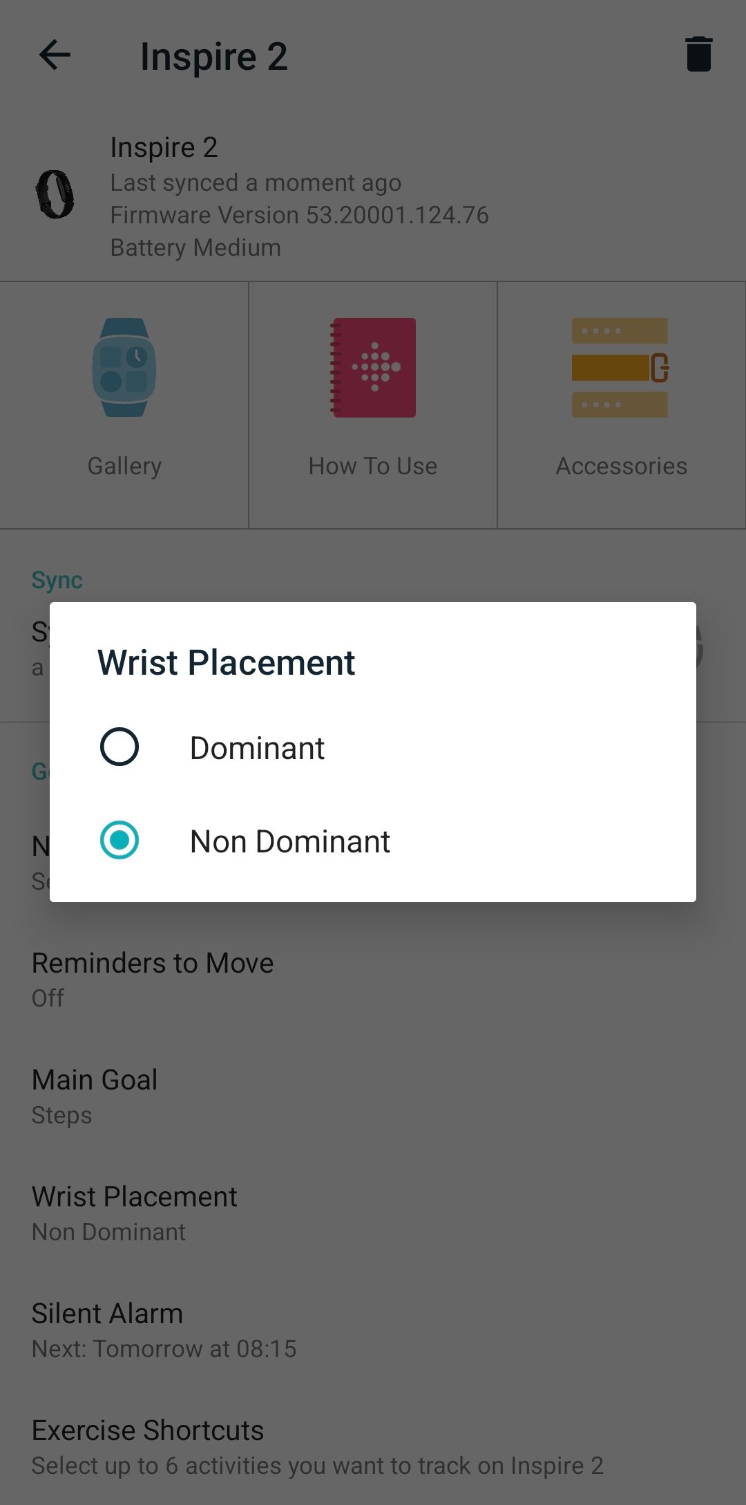 Fitbit Wrist Placement