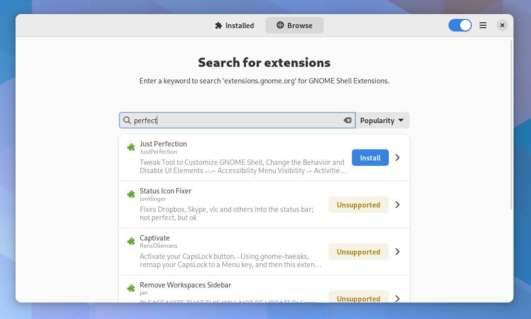 GNOME-Extension-Manager-Search