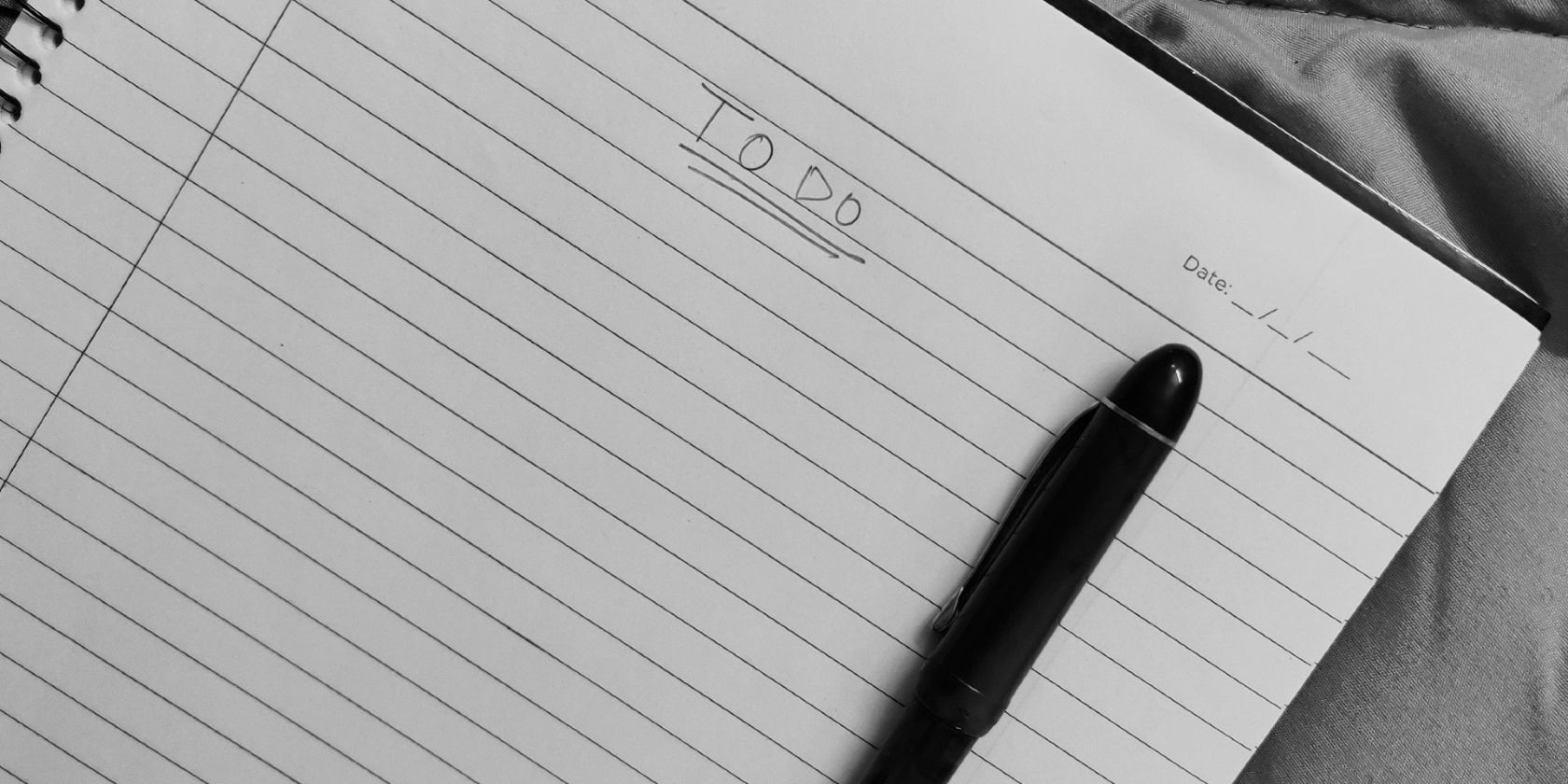 Close-up of an Empty To do List in a Notebook