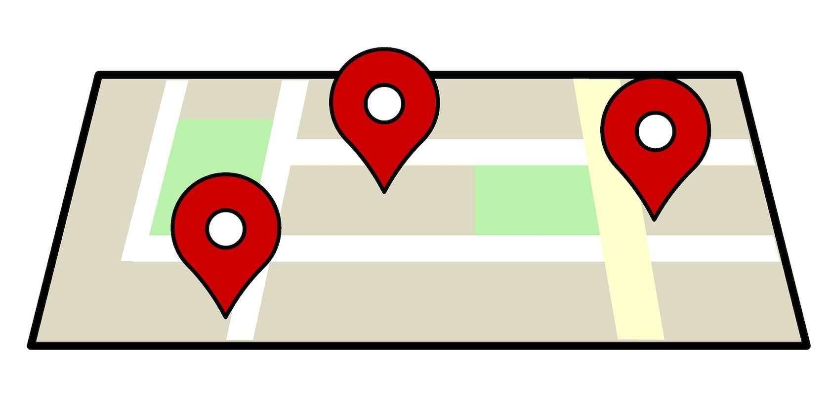 Digital map with pin