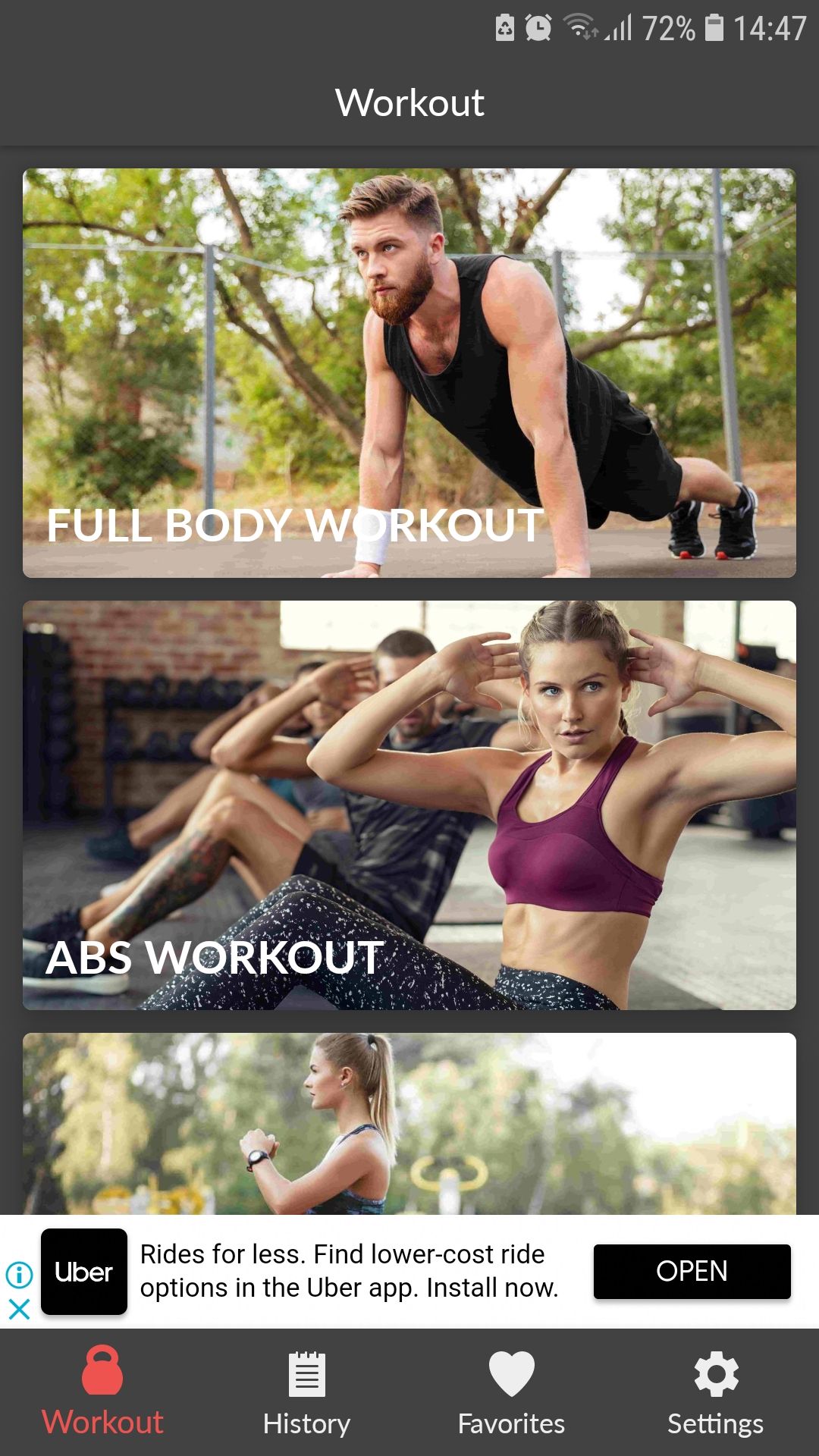 HIIT Workout Generator mobile fitness app