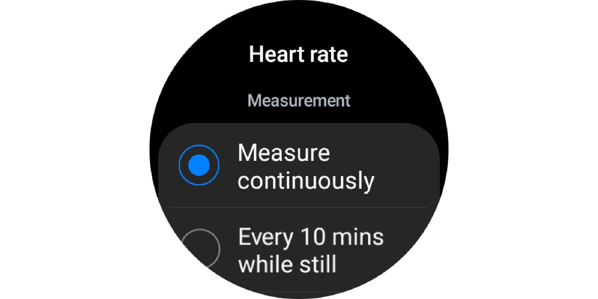 Set heart rate limits in Samsung smartwatch