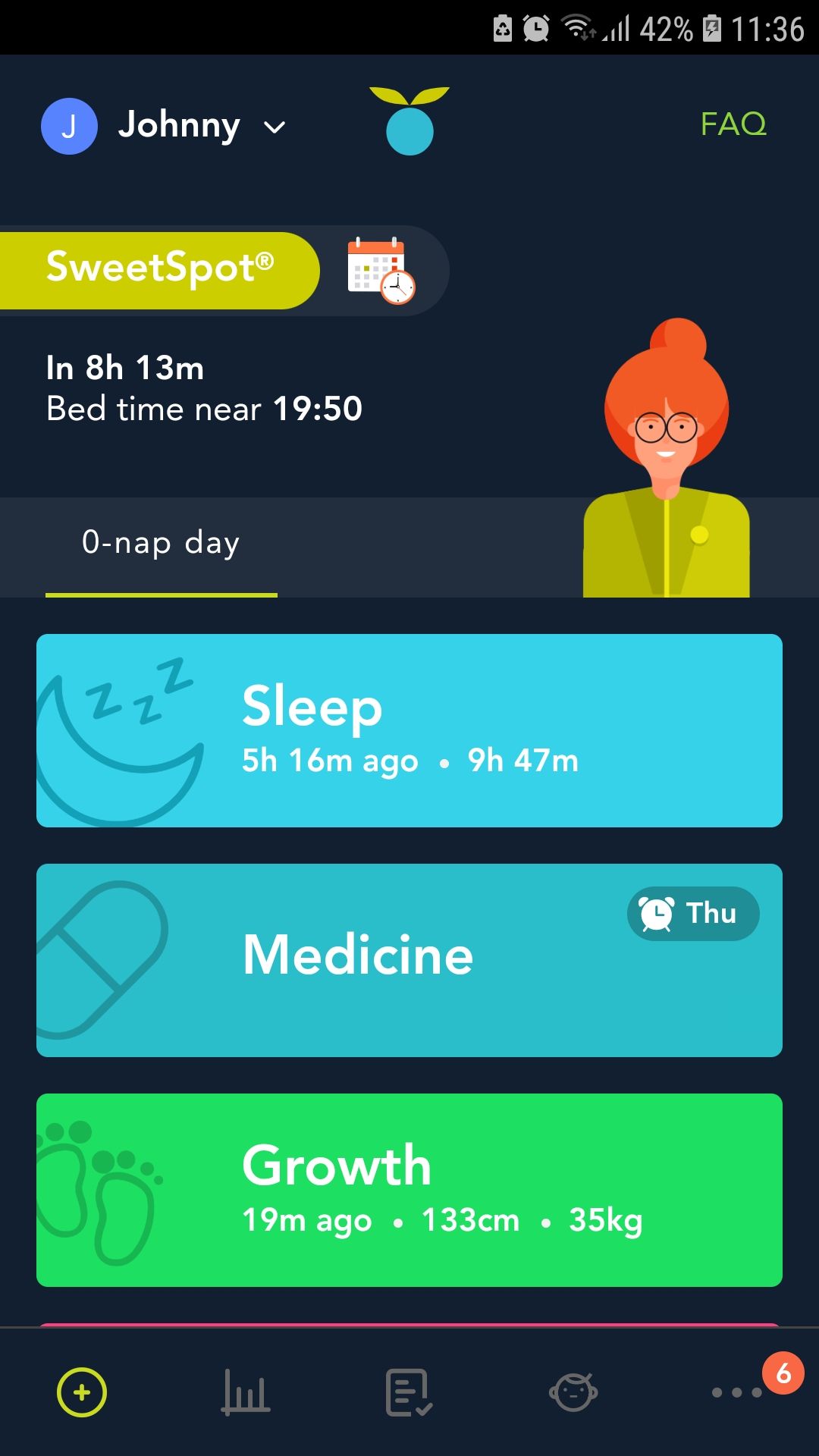 Huckleberry baby child sleep tracker mobile app tracker
