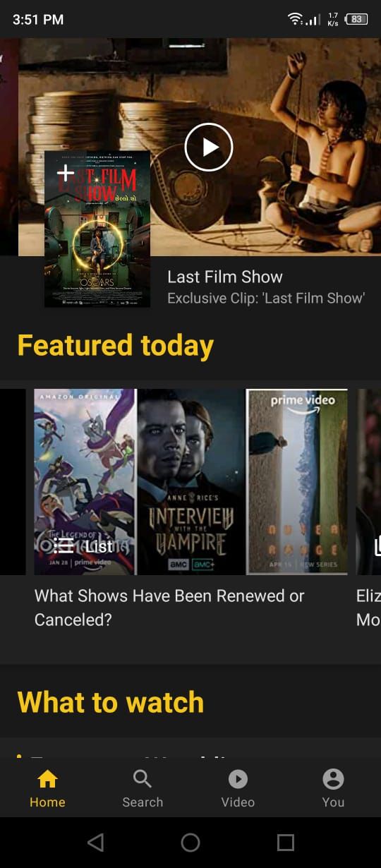 IMDb - Featured and What to Watch Lists on the Home Page