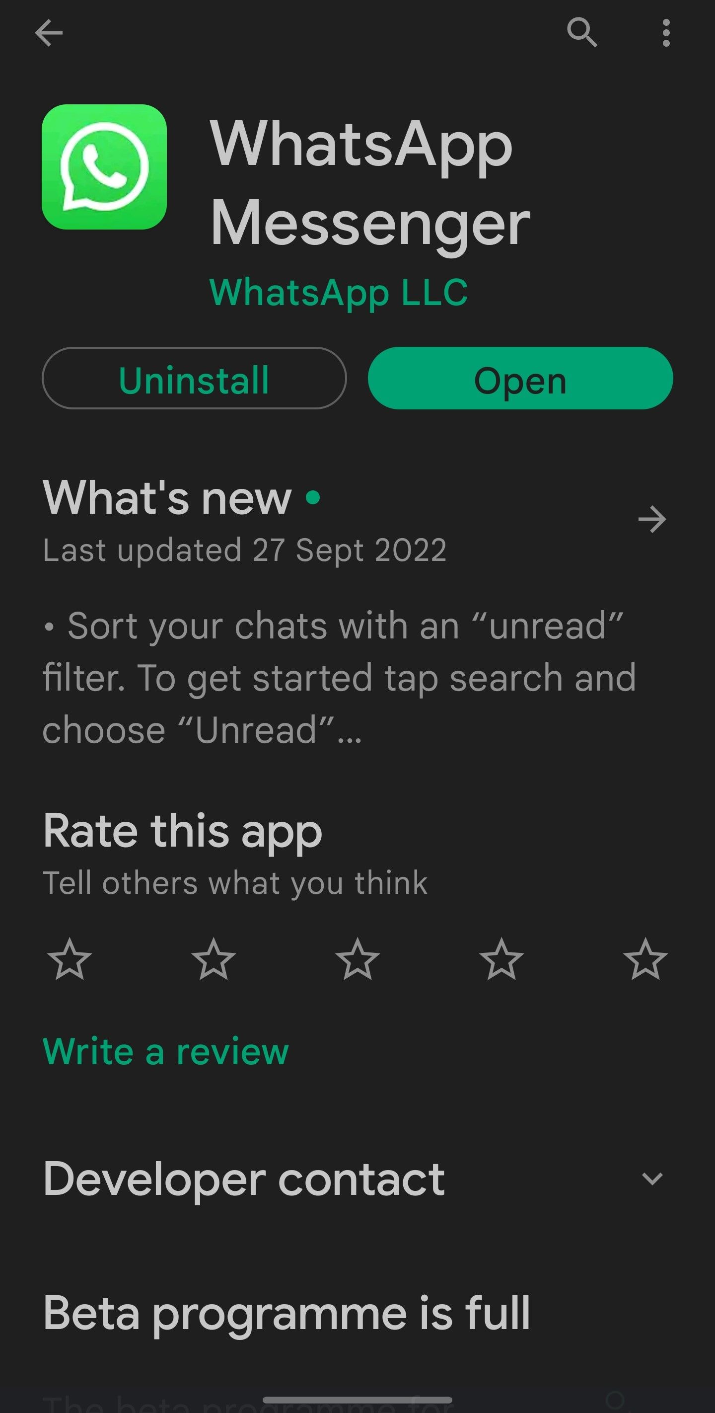 WhatsApp App Got Updated in Google Play Store on Android